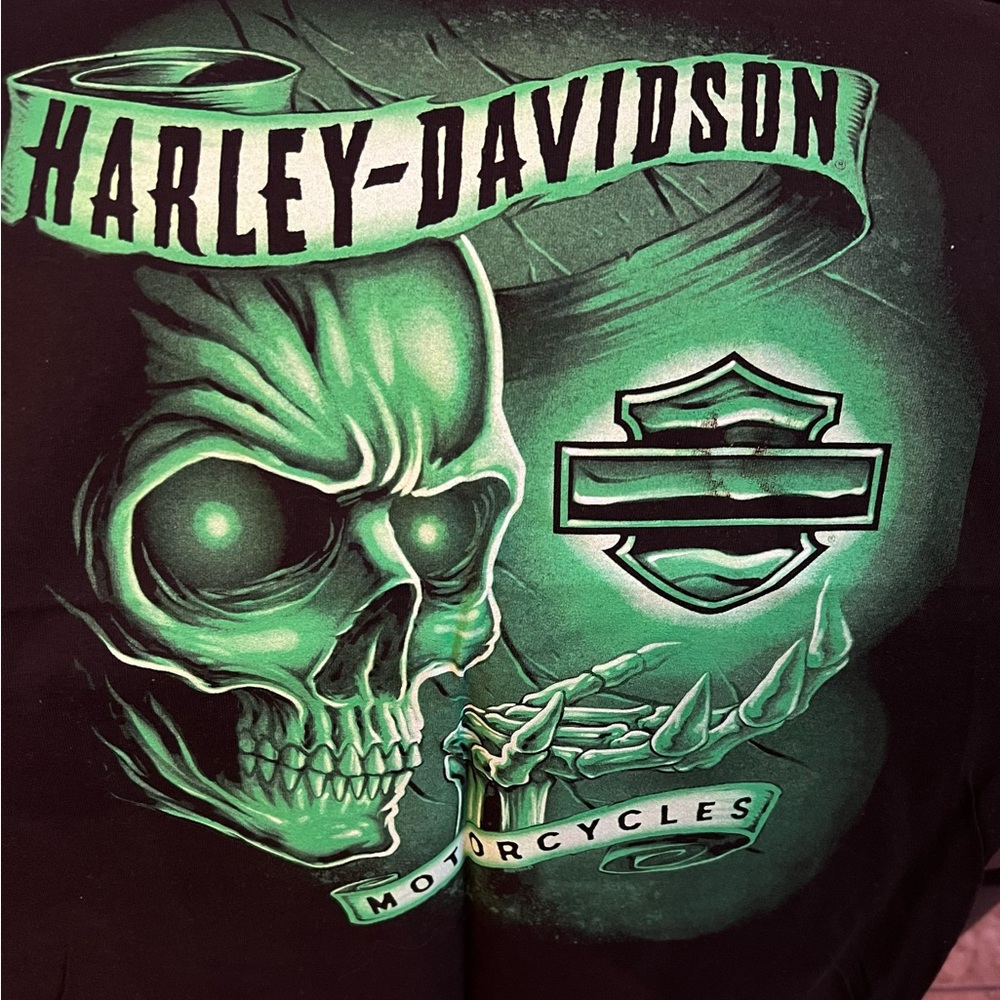 Harley-Davidson Green and Black Graphic Tee Orlando, FLORIDA 2018